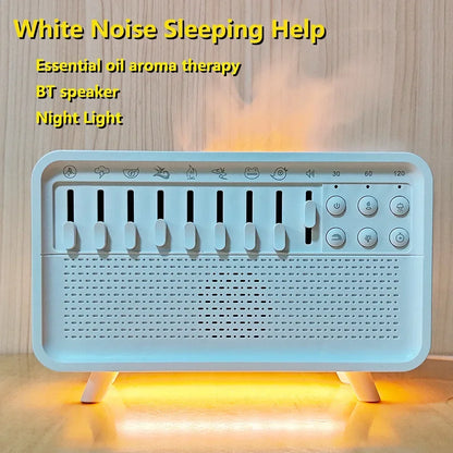 2025 Aromatherapy Sleep Device Portable White Noise Night Light Humidifier with 150ml Water Tank for Babies, Kids, and Adults