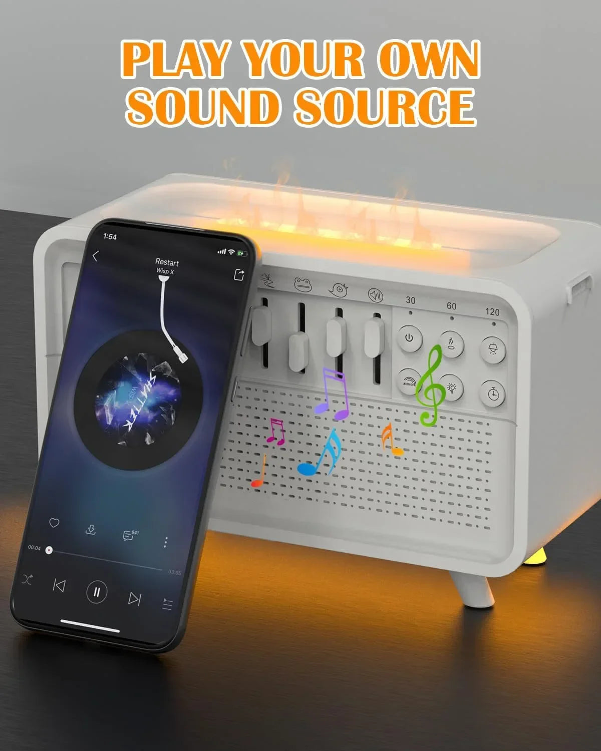 2025 Aromatherapy Sleep Device Portable White Noise Night Light Humidifier with 150ml Water Tank for Babies, Kids, and Adults
